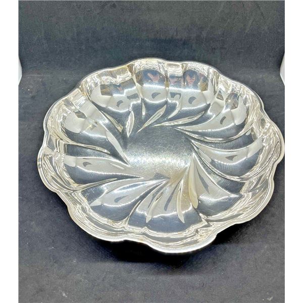 Signed Berndorf Silver Plate Bowl - 10 in x 2 in