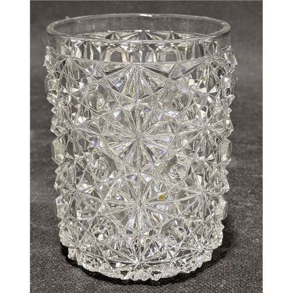Vintage Pressed Glass Button & Bow Pattern Pickle Cruet Insert