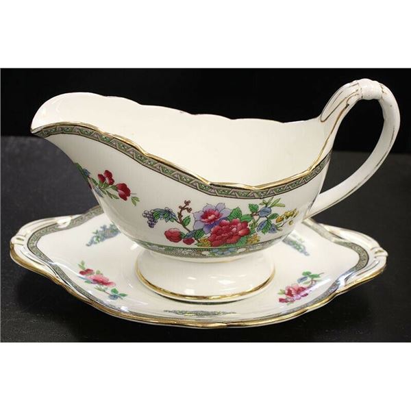 Paragon Tree of Kashmir Pattern Gravy Boat & Saucer