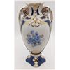 Image 1 : Royal Dux Bohemia Small Vase - Made In Czechoslovakia - Blue & Gold