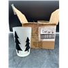 Image 1 : 6 Frosted Small Glasses With Black Tree Design