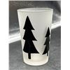 Image 2 : 6 Frosted Small Glasses With Black Tree Design