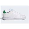 Image 1 : Adidas Advantage K White and Green Sneakers, Size 6