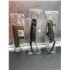 Image 1 : Three Paracord Keychains with Carabiners Green, Black And Camo