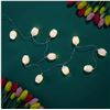 Image 1 : 10-Count Cracked Easter Egg LED String Lights, 4.5ft, Clear Wire