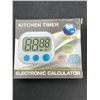 Image 3 : Lot of 2 JS-118 Magnetic Digital Kitchen Cooking Timer Count Up and Down Clock Loud Alarm 1 Blue & 1