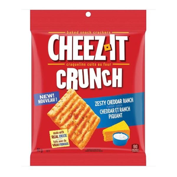 Cheez-It Crunch Zesty Cheddar Ranch Crackers 92G x 6