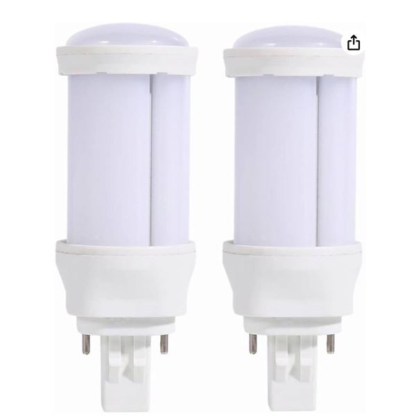 Satco 9W G24q LED 4-Pin Bulb, 3000K, T19 Model Pack of 2