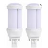 Image 1 : Satco 9W G24q LED 4-Pin Bulb, 3000K, T19 Model Pack of 2