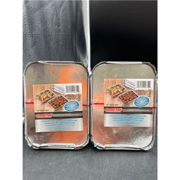 Handi-Foil 7 Freezer Containers With Board Lids Lot of 2
