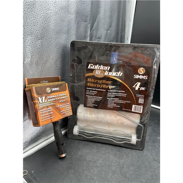 Simms Golden Touch Microfiber Kit and XL Staining Brush for Painting