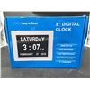 Image 2 : 8-Inch Digital Clock with Auto Night Dimmer and Wall Mountable Capability