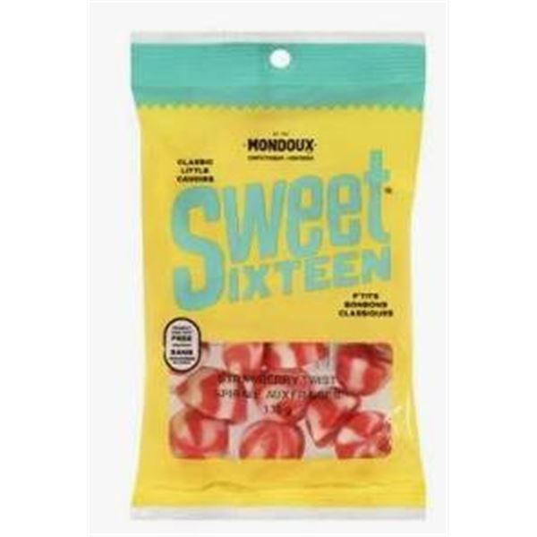 Sweet Sixteen Strawberry Twist Spiral Candies 6 x 135g Pack Set