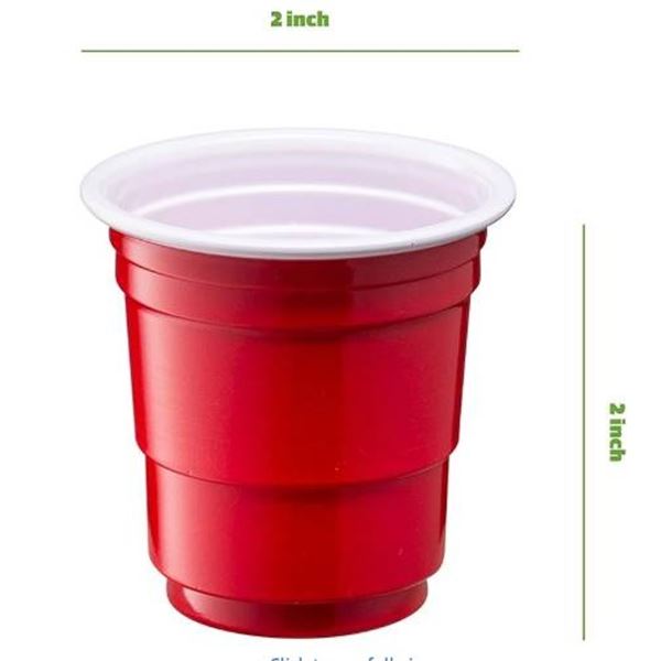 4 Sets of 20 Plastic Shot Glasses, 2 fl. oz. (59 ml)