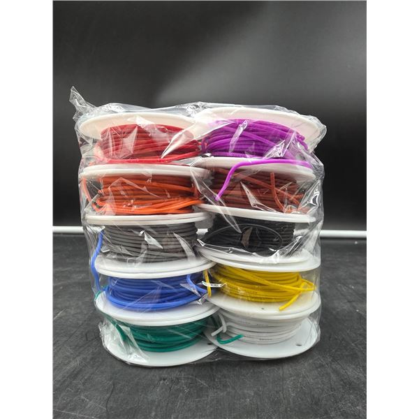 10 Spools of 26 Gauge Wire in Multiple Colors