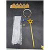 Image 2 : Costume Accessories Set with Crown, Wand, Ring, Earrings, and Gloves