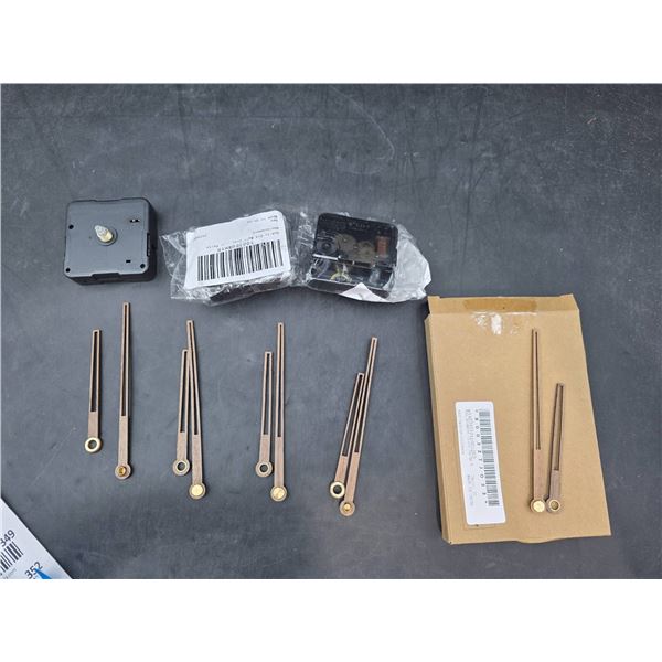 Assorted Clock Movement Mechanisms with Hands – Quartz Models – Includes Multiple 