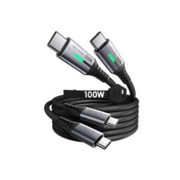 INIU USB-C to USB-C Cable, Model DI-D5CC, 100W Fast Charging, 2 Pack