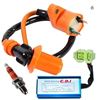 Image 1 : Orqoou High Performance Racing Ignition Coil 6 Pin CDI 3 Electrode Spark Plug for GY6 50Cc 150Cc 125