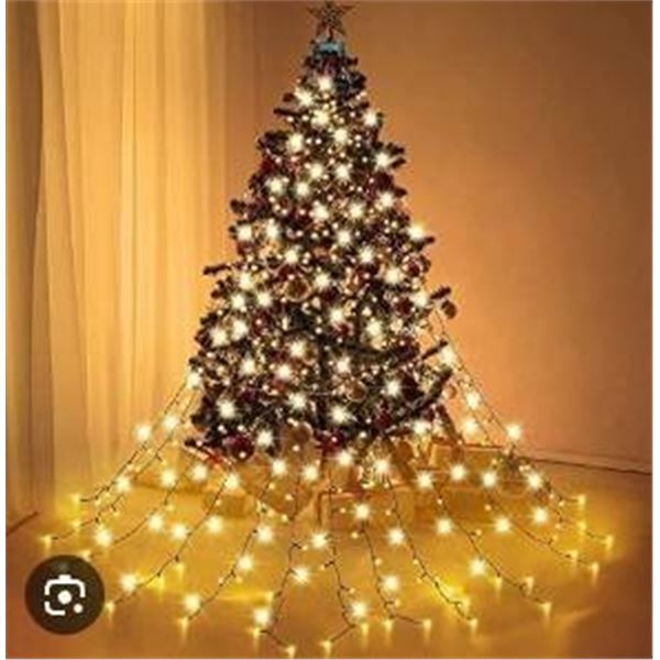 Pre-Lit Christmas Tree Lighting Kit with Adapter and Green Cord