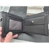 Image 3 : Black Leather Bi-Fold Wallet by Jonnies Jeans with Card Slots and ID Window