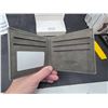 Image 2 : Grey Fabric Bi-Fold Wallet by Jonnies Jeans with Card Slots and ID Window