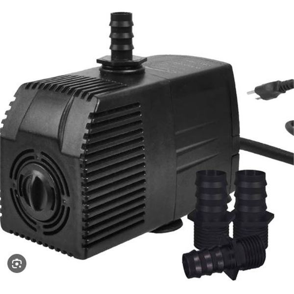Simple Deluxe 400 GPH UL Listed Submersible Pump with 15′ Cord, Water Pump for Fish Tank, H