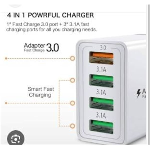 Lot of 3  USB Wall Adapters with Quick Charge 3.0 Ports