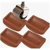 Image 1 : Lot of 6 Brown Plastic Caster Cups fits to All Wheels of Furniture