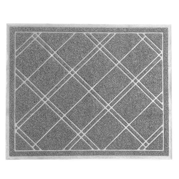 SlipToGrip Light Grey Door Mat, 35 x 23 Inches, Waterproof, Spray & Shake Clean