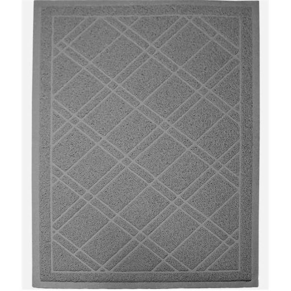 Purple Pet – Cat Litter Box Mat 42×36 Gray – Mesh Trapper, Easy Clean Repels Odour