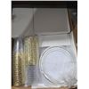 Image 2 : Prestige 350-Piece Gold Dinnerware Set – Includes Plates, Cups, and Utensils