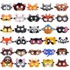 Image 1 : 30 Pc Animal and Patterned Themed Plastic Masks