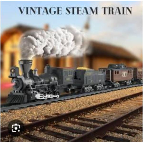 Classical Steam Train Model Set With LED and Train Sound, X003RUSQWP