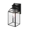 Image 1 : Good Earth Lighting Black Square Motion Sensor Outdoor Wall Sconce – 11.6-in with Matte Bla
