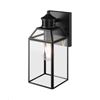 Image 1 : Good Earth Lighting Black Square Motion Sensor Outdoor Wall Sconce – 11.6-in with Matte Bla