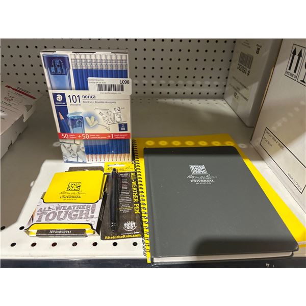 Lot of Rite in the Rain All-Weather Universal Notebook and Pen Set with Writing Tools