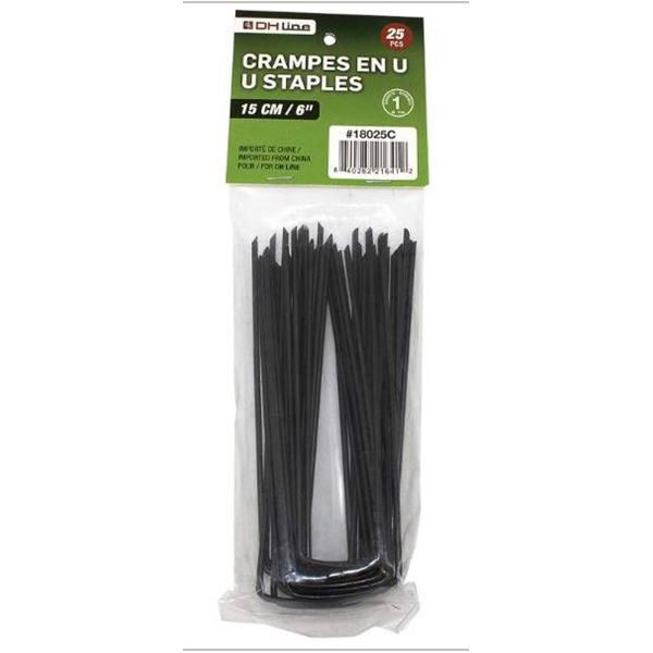 Lot of 3 –  18025C U-Staples 1.5 x 6 Inches, 3 x (25pcs x 20)
