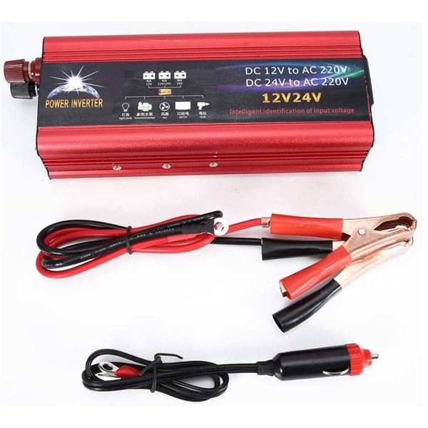 Power Inverter, DC 12V/24V to AC 220V Converter