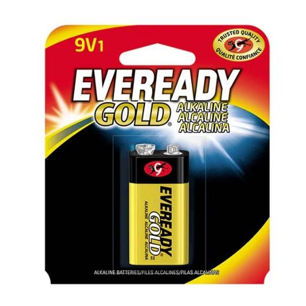 Lot of 6 Eveready Gold 9V1 Alkaline Batteries