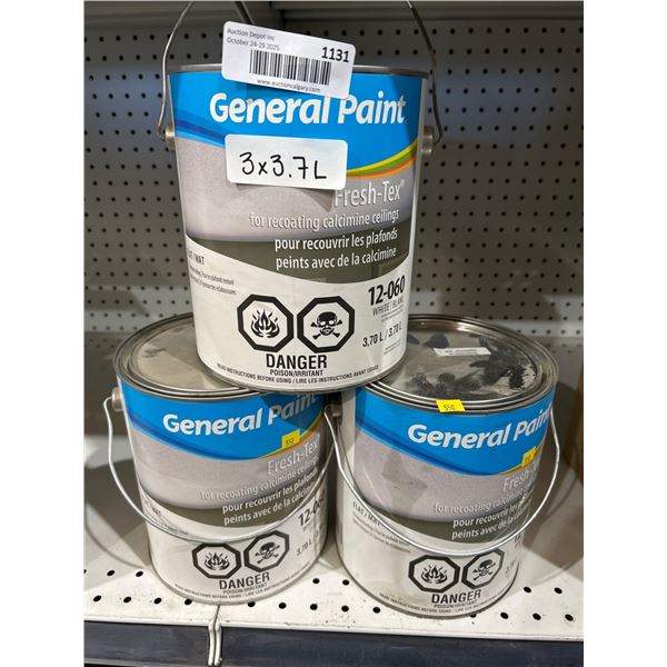 General Paint Fresh-Tex 12-060 White, 3 x 3.7L Containers