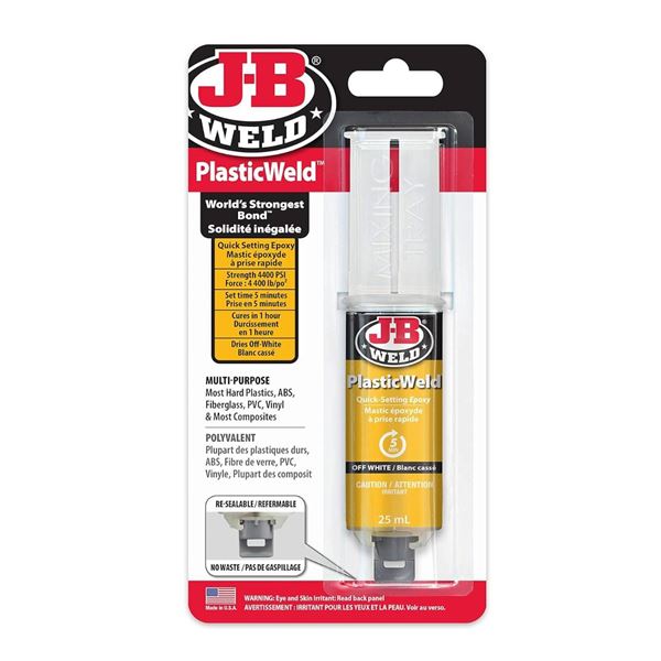 JB Weld PlasticWeld Syringe, Model 50132CAN-24 (0.85 fl oz, 24 Pieces)