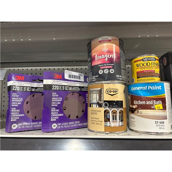 Lot of Paint and Finishing Products Including Multiple Brands