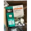 Image 2 : Sylvania 50W Rough Service Bulbs and Circular Metal Plates Lot