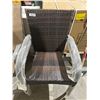 Image 2 : Outdoor stackable chairs 2 pcs Resin wicker Brown