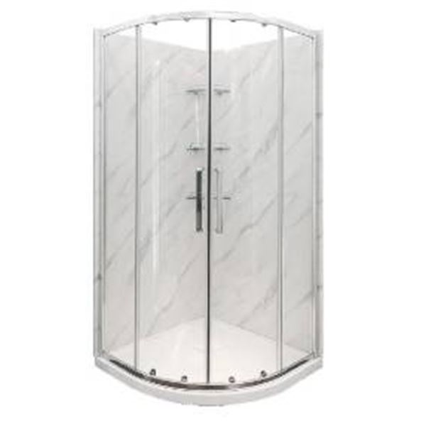 Dolphin Plumbing 38-Inch Round Shower ***WALL & BASE ONLY – NO GLASS***