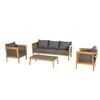 Image 1 : Verona Rattan Outdoor 5-Piece Furniture Set with Sofa, Chairs, and Coffee Table – ***Minor 