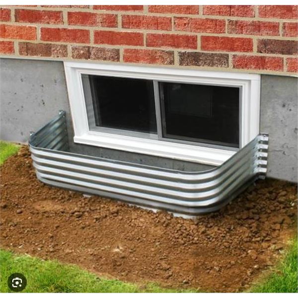LOT OF 9 – AA Window Well, 26 x 12 x 22 Inches, 90H x 300 x 550mm