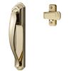 Image 1 : Ideal Security DX Pull Handle Set with Back Plate (Bright Brass)