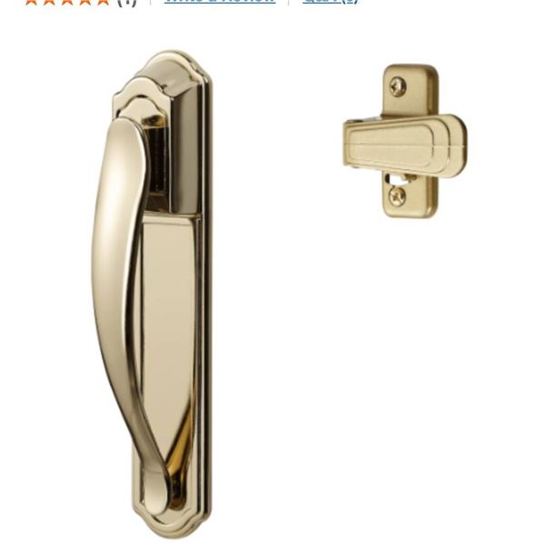 Ideal Security DX Pull Handle Set with Back Plate (Bright Brass)